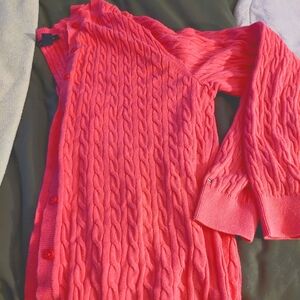 Tommy Hilfiger Coral extra large button down sweater